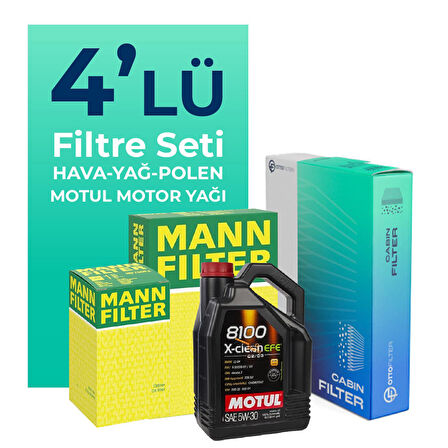 MANN BMW 1.18 i Filtre Bakım Seti Motul Motor Yağlı (2007-2011) 4 Lü