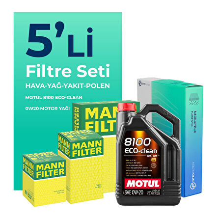 Mann Alfa Romeo Tonale 1.6 Dizel Filtre Bakım Seti Motul Motor Yağlı (2022-2024) 5 Li