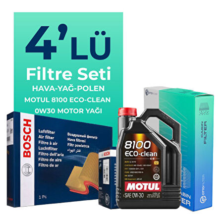 Bosch Ford Courier 1.5 EcoBlue Filtre Bakım Seti Motul Motor Yağlı (2024-2025) 4 Lü