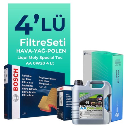 BOSCH Suzuki Swift 1.3 Filtre Bakım Seti Liqui Moly Motor Yağlı (2005-2010) 4 Lü