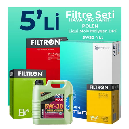 Filtron Mitsubishi ASX 1.6 Dizel Filtre Bakım Seti Liqui Moly Motor Yağlı (2015-2018) 5 Li