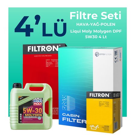 Filtron Mitsubishi Space Star 1.2 Filtre Bakım Seti Liqui Moly Motor Yağlı (2012-2023) 4 Lü