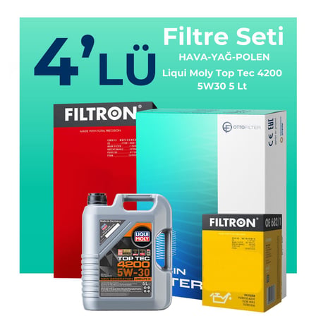 Filtron Opel Mokka 1.6 Dizel Filtre Bakım Seti Liqui Moly Motor Yağlı (2015-2017) 4 Lü