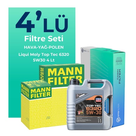 MANN Opel Astra L 1.5 Dizel Filtre Bakım Seti Liqui Moly Motor Yağlı (2021-2023) 4 Lü