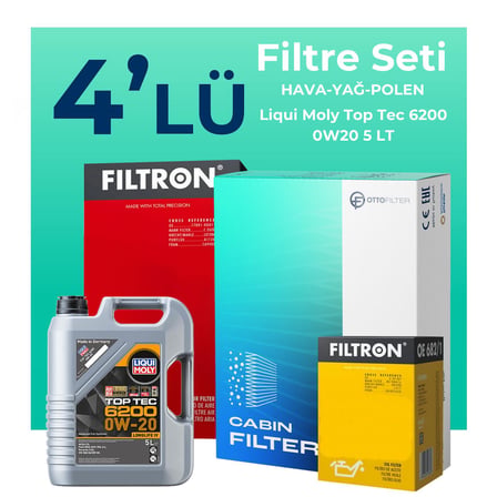 Filtron Volkswagen Taigo 1.5 TSi Filtre Bakım Seti Liqui Moly Motor Yağlı (2022-2024) 4 Lü