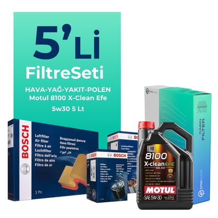 BOSCH Hyundai Tucson 1.6 Dizel Filtre Bakım Seti Motul Motor Yağlı (2018-2020) 5 Li