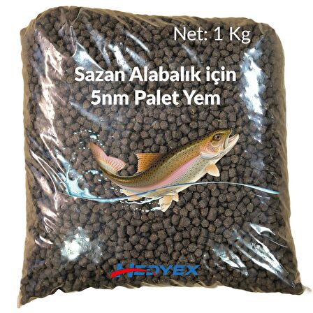 Hedyex 5nm Palet Yem 1Kg Sazan Alabalık için Palet Yem