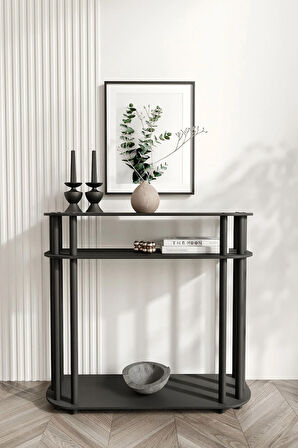 Ravilo Cruise Dekoratif Raflı Dresuar Siyah