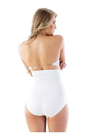 Kadın Beyaz Yüksek Bel Slıp Korse