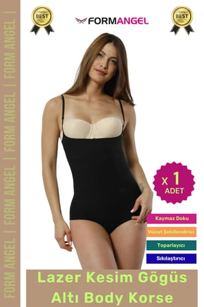 #Korse İz Göstermeyen Lazer Kesim Toparlayıcı Şekillendirici Kaymaz Göğüs Altı Body Korse - 1 Adet