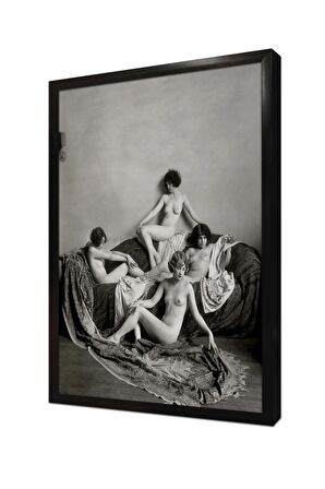 Alfred Cheney Johnston Nü Kadınlar Çerçeveli Mdf Tablo