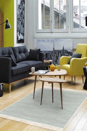 Dekoreko Inci Halı Dijital Saçaklı 1889 Desen 1
