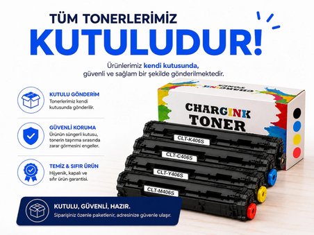 Samsung CLP Serisi CLP-360 CLP-360n CLP-360nd CLP-365 CLP-365w CLX Serisi CLX-3300 CLX-3305 CLX-3305fn CLX-3305fw CLX-3305w Xpress SL-C410w Xpress SL-C460fw Xpress SL-C460 w - 4 Renk Set Muadil Toner Çipli.