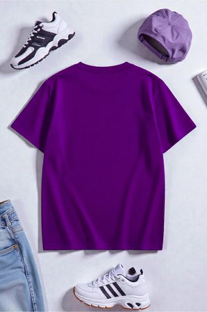 Unisex Flowers Baskılı Tasarım Tshirt