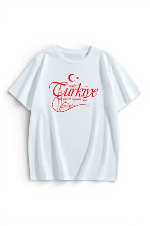 Unisex Make Türkiye Great Again Baskılı Tasarım Tshirt
