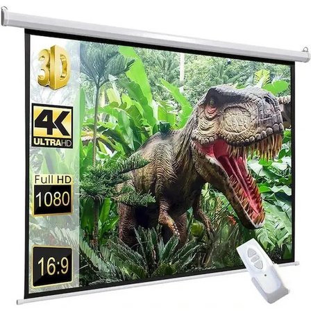 Peak M100K 200×200 cm Motorlu Kumandalı Projeksiyon Perdesi-Beyaz Kasa