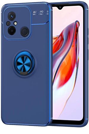 Xiaomi Redmi 12C Kılıf Standlı Yüzüklü Manyetik Silikon