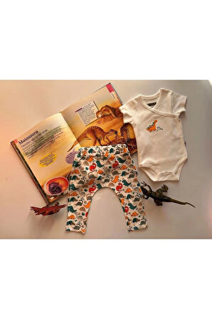 Erkek Bebek 2'li Takım Kısa Kol Kruvaze Body Pant. Set Cotton Çıtçıtlı oeko tex Class 1 Ser