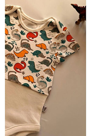 Kısa Kol Erkek Bebek Zıbın Body 100%cotton 3çıtçıtlı, Zarf Yakalı, Oeko-tex Class 1 Sertifikalı