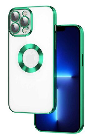 iPhone 12 Pro Kılıf Köşeleri Renkli Şeffaf Kamera Korumalı Lux