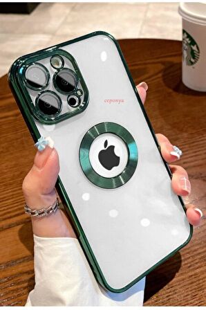 iPhone 12 Pro Kılıf Köşeleri Renkli Şeffaf Kamera Korumalı Lux