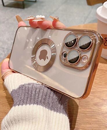 iPhone 12 Pro Kılıf Köşeleri Renkli Şeffaf Kamera Korumalı Lux