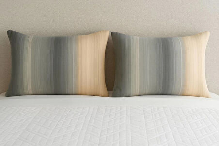 English Home Textured Plaid İkili Yastık Kılıfı