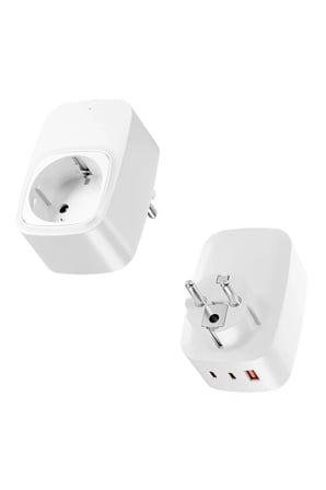 Çoklu Yüksek Voltaj Korumalı Duvar Prizi 2X Type-C 1X USB Çıkışlı Priz Grup Priz Çoğaltıcı