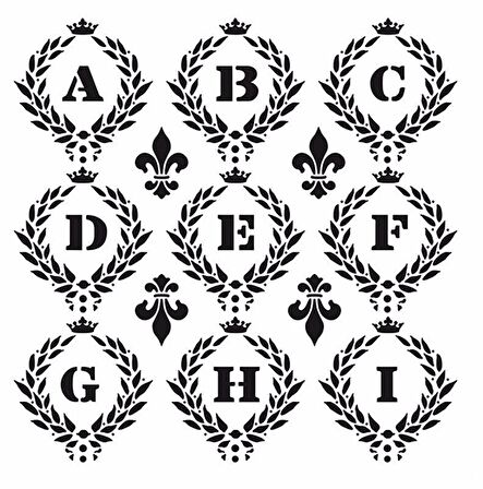 HD014 Home Dekor Stencil 45x45