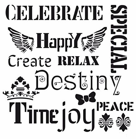 HOME DECOR STENCIL HD-54 45X45