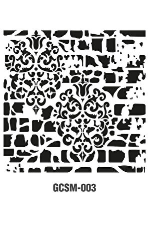 Grunge Stencıl Mini Gcsm-003 25x25