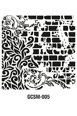 Grunge Stencıl Mini Gcsm-005 25x25