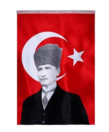 İnter Atatürklü Bayrak 70X105 Atatürklü Türk Bayrağı