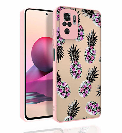Xiaomi Redmi Note 10S Kılıf Desenli Kamera Korumalı Parlak Zore Nora Kılıf