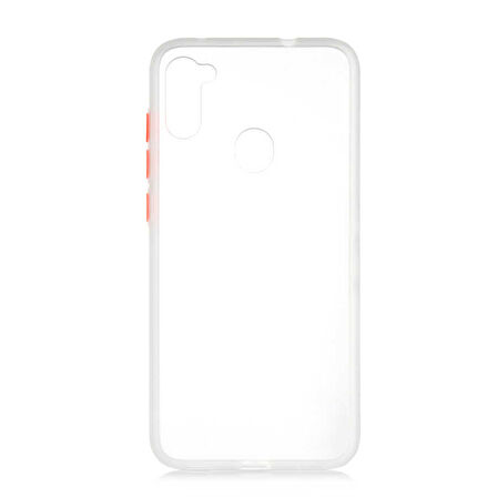 Galaxy M11 Kılıf Zore Fri Mat Yüzey Renkli Kenar Kılıf