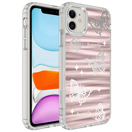 Apple iPhone 12 Kılıf Airbagli Parlak Tasarımlı Zore Mimbo Kılıf