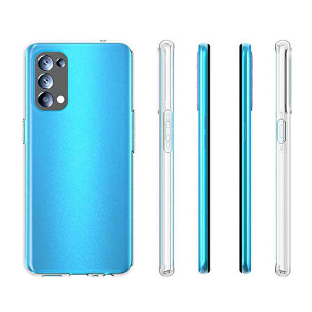 Oppo Reno 5 5G Kılıf Şeffaf İnce ve Esnek Süper Silikon Kılıf