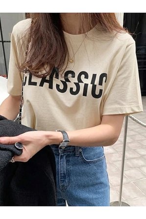 Unisex Classical Baskılı Tasarım Tshirt