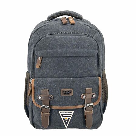 Ççs London 51567 Kanvas Laptop Bölmeli Sırt Çantası Siyah