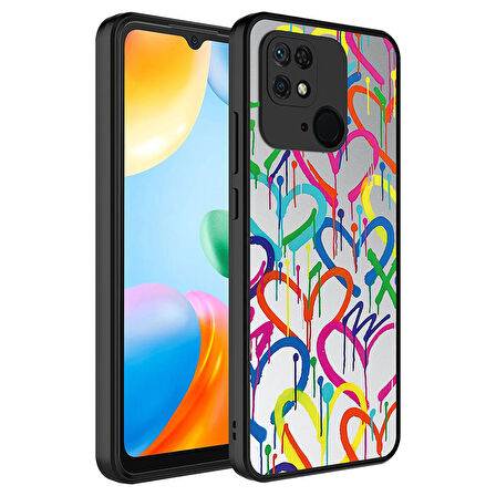 Xiaomi Redmi 10C Kılıf Aynalı Desenli Kamera Korumalı Parlak Zore Mirror Kılıf