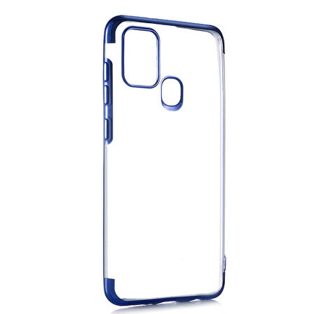 Galaxy A21S Kılıf Zore Dört Köşeli Lazer Silikon Kılıf