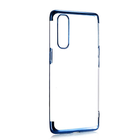 Oppo Reno 3 Pro Kılıf Zore Dört Köşeli Lazer Silikon Kılıf