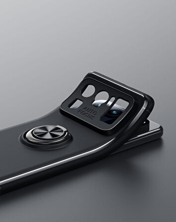Xiaomi Mi 11 Ultra Kılıf Zore Ravel Yüzüklü Silikon Kılıf