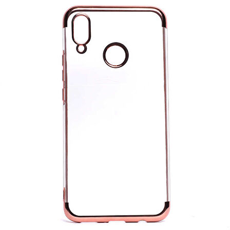 Huawei P Smart Plus Kılıf Zore Dört Köşeli Lazer Silikon Kılıf