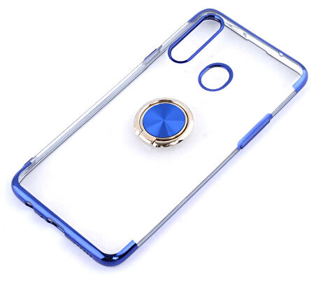 Galaxy A20S Kılıf Zore Gess Kenarları Renkli Yüzük Aparatlı Kılıf