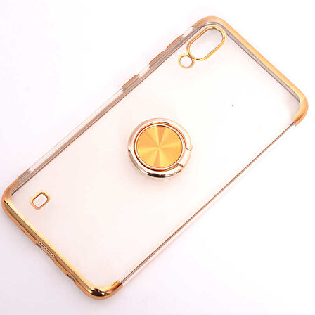 Galaxy M10 Kılıf Zore Gess Kenarları Renkli Yüzük Aparatlı Kılıf