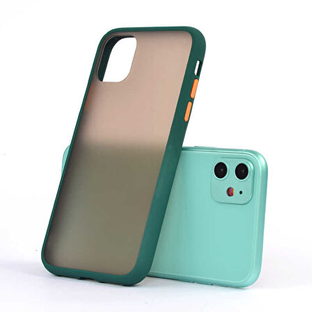 Apple iPhone 11 Kılıf Zore Fri Mat Yüzey Renkli Kenar Kılıf