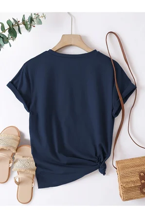 Unisex Renkli Balıklar Baskılı Tasarım Tshirt