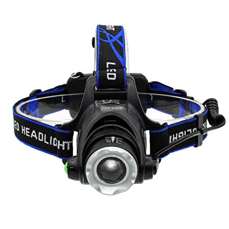 Powermaster MX-19 Şarjlı Üç Modlu Kafa Lambası Feneri Işıldak Kamp Orman Doğa Yürüyüşü Işığı