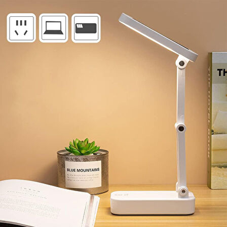 Powermaster PM-24440 Solar Güneş Enerjili Şarjlı Çalışma Kitap Okuma Masa Lambası LED Lamba Katlanabilir Aydınlatma